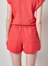 Textured Terry Front Seam Short, Zinnia