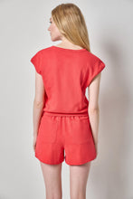 Textured Terry Sleeveless Cardigan, Zinnia