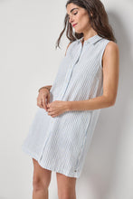 Striped Button Down Dress, Capri Stripe