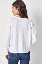 Elbow Long Sleeve Beach Tee, White