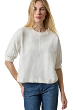 Half Sleeve Ribbed Trim Sweatshirt