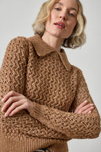 Textured Polo Sweater
