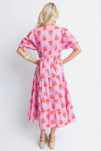 Poplin Poppy Puff Sleeve Maxi Dress