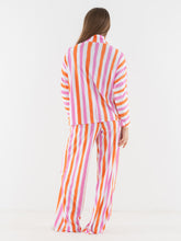 Pajama Pant Set, Coral Pink Stripe