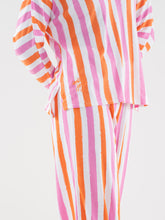 Pajama Pant Set, Coral Pink Stripe