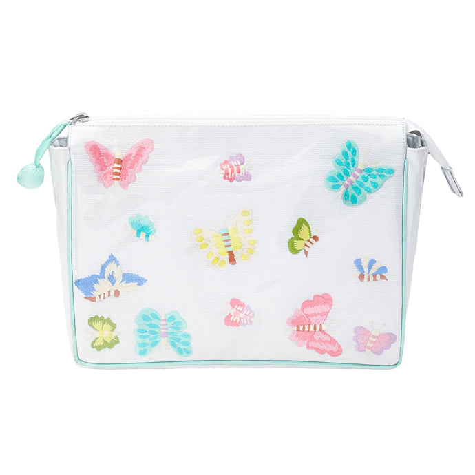 Butterfly Large Make Up Bag, Aqua