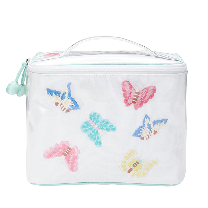 Butterfly Train Case, Aqua