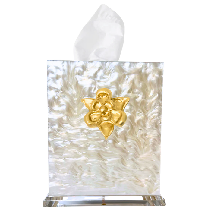 Pearl Magnolia Tissue Box Cover