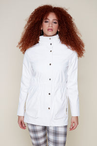 Winter White Rain Coat