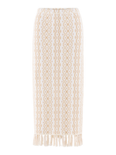 Capri Knit Skirt, Blanc Petals