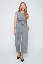 Indigo Check Wrap Waist Top