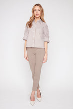 Storm Stripe Button Up Top