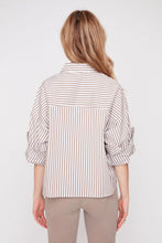 Storm Stripe Button Up Top