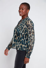 Leopard V-Neck Blouse