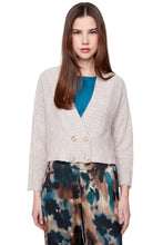 Double Button Cardigan, Oatmel
