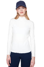 Mock Neck Creme Knit Top