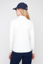 Mock Neck Creme Knit Top