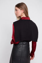 Sleeveless Knit Sweater with Faux Cardi