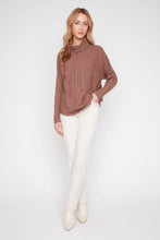 Cowl Neck Knit Top, Tiramisu