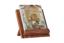 Scalloped Wood Book Stand, Natural