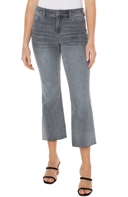 Hannah Cropped Flare with Cut Hem, Kessler
