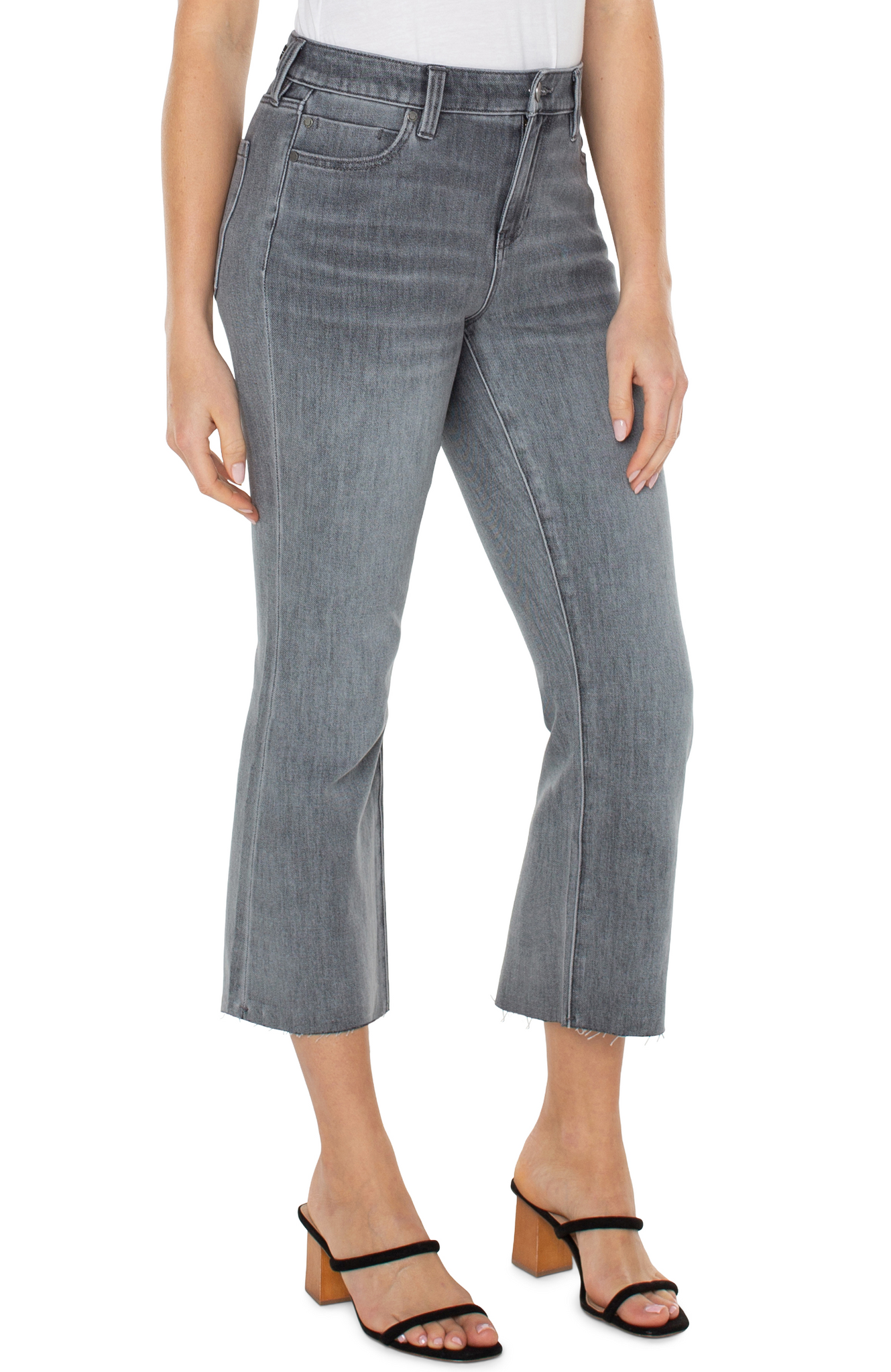 Liverpool Hannah Cropped Flare with Cut Hem, Kessler