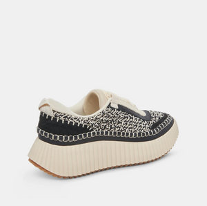 Dolen Sneaker, White / Black Woven