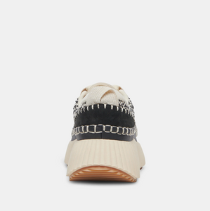 Dolen Sneaker, White / Black Woven