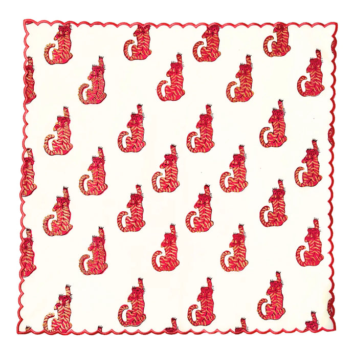 Tiger Cloth Dinner Napkins [SET OF 4]