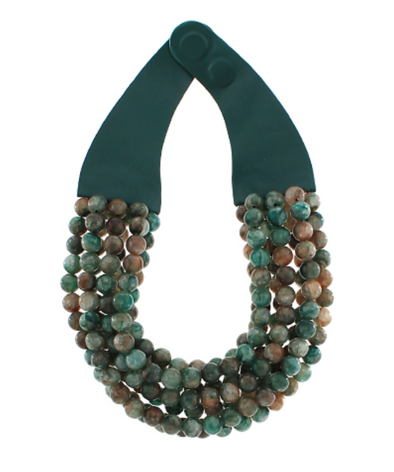 Belle Beaded Necklace, Jasper