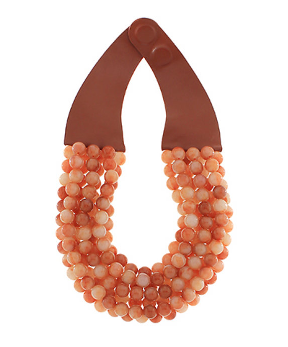 Belle Beaded Necklace, Auburn