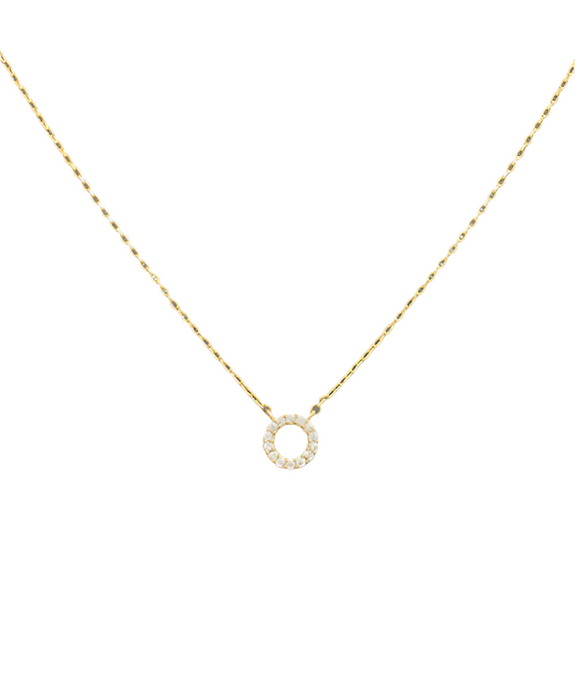 Pave Halo Necklace