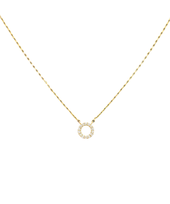 Pave Halo Necklace