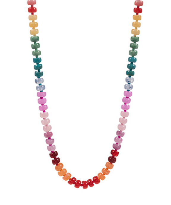Multi Color Ombre Beaded Necklace