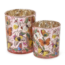 Butterfly Silhouette Antiqued Tealight/Votive Candleholders [SET OF 2]
