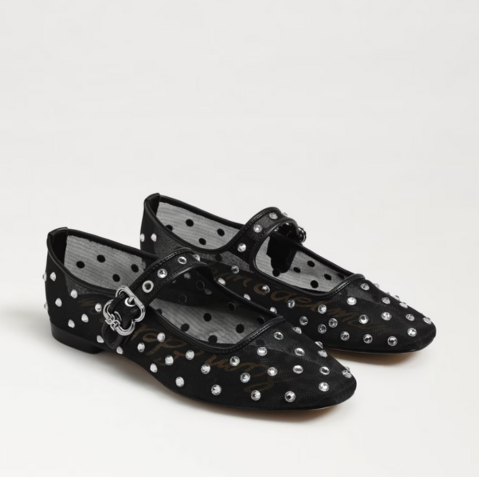 Michaela Shine Mary Jane Flat, Black