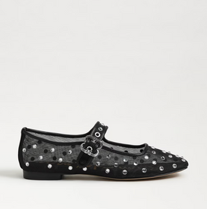 Michaela Shine Mary Jane Flat, Black