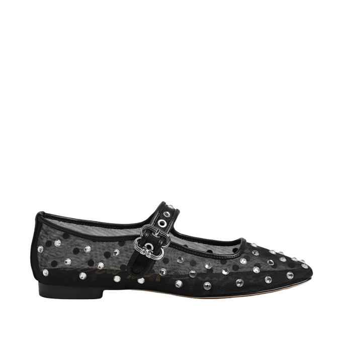 Michaela Shine Mary Jane Flat, Black