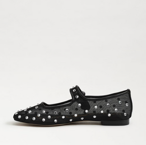 Michaela Shine Mary Jane Flat, Black