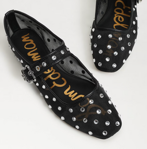 Michaela Shine Mary Jane Flat, Black