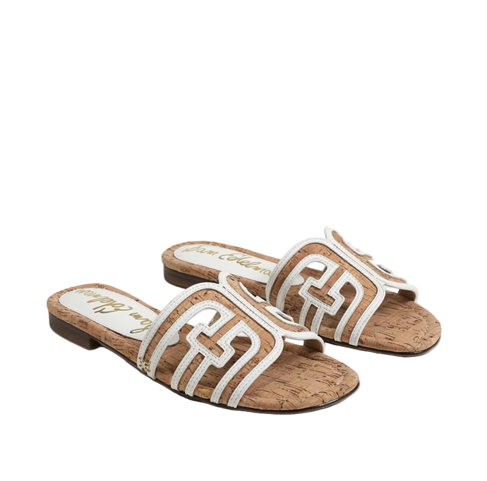 Bay Multicolor Slide Sandal, Natural Beige Cork
