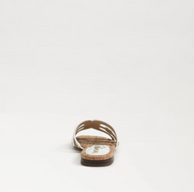 Bay Multicolor Slide Sandal, Natural Beige Cork