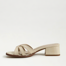Farrin Block Heel Slide Sandal, Linen