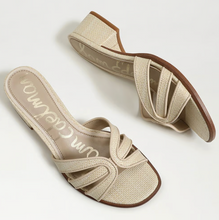 Farrin Block Heel Slide Sandal, Linen
