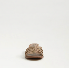 Farrin Block Heel Slide Sandal, Buff Tan/Cyprus