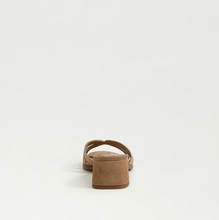 Farrin Block Heel Slide Sandal, Buff Tan/Cyprus