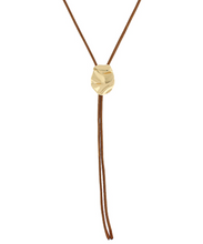 Bolo Necklace, Brown/Gold