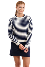 Autumn Sweater, Navy/Cream Stripe