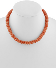 Deep Orange Semi Stone Necklace