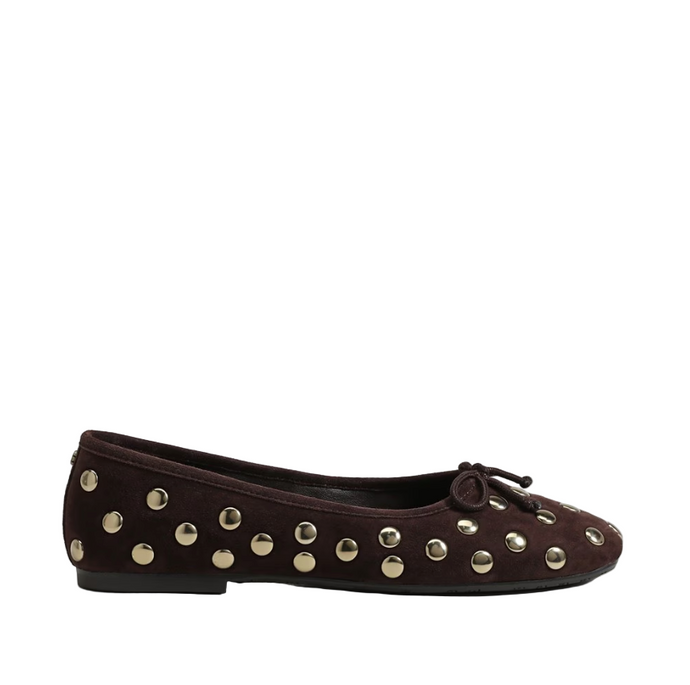 Alie Studded Ballet Flat, Cafe Noir